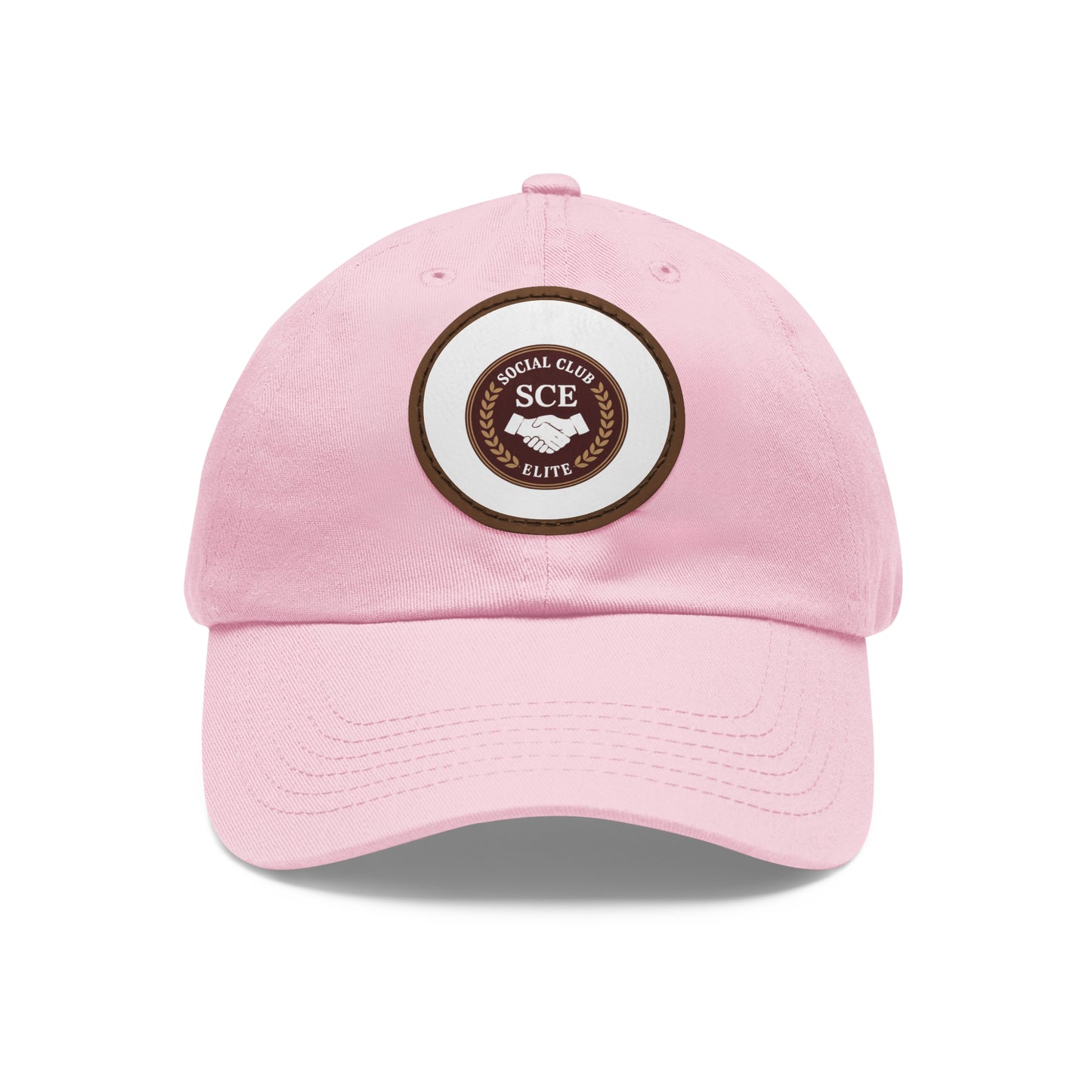 Custom Round Leather Patch Dad Hat for Casual Style