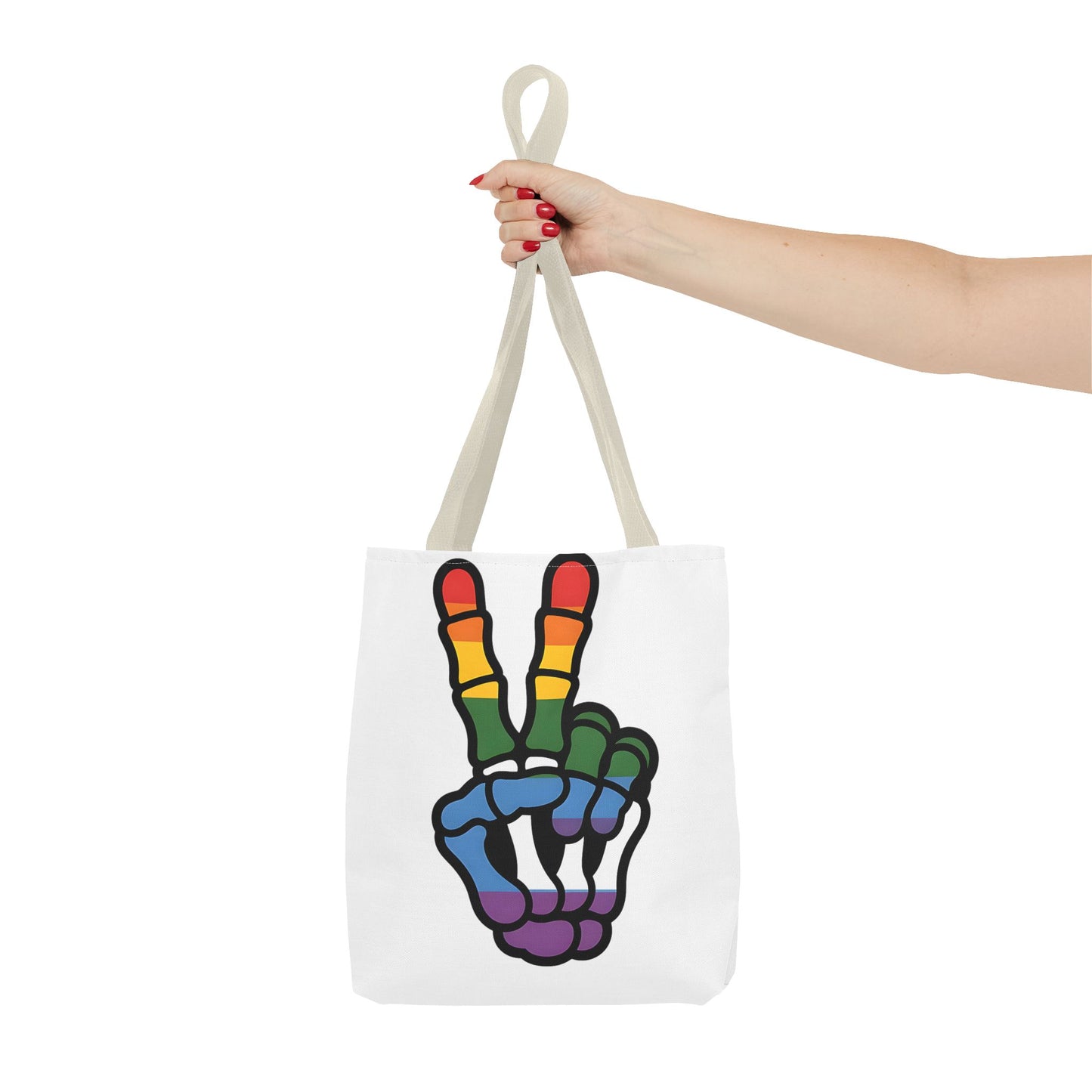 Rainbow Peace Tote Bag - Stylish Eco-Friendly Bag for Everyday Use