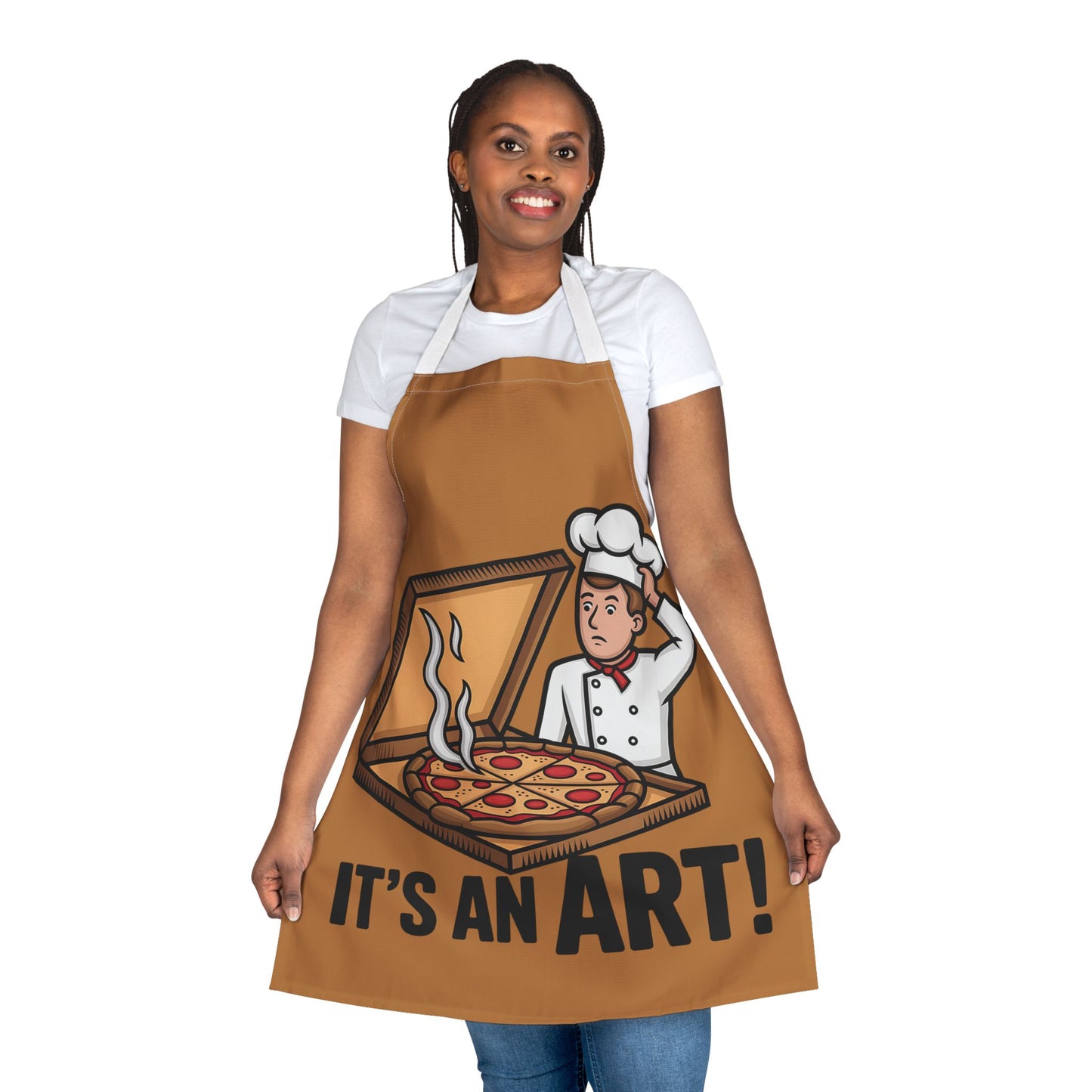 Funny Culinary Apron with 'It's an Art!' Design - Perfect for Chefs and Pizza Lovers