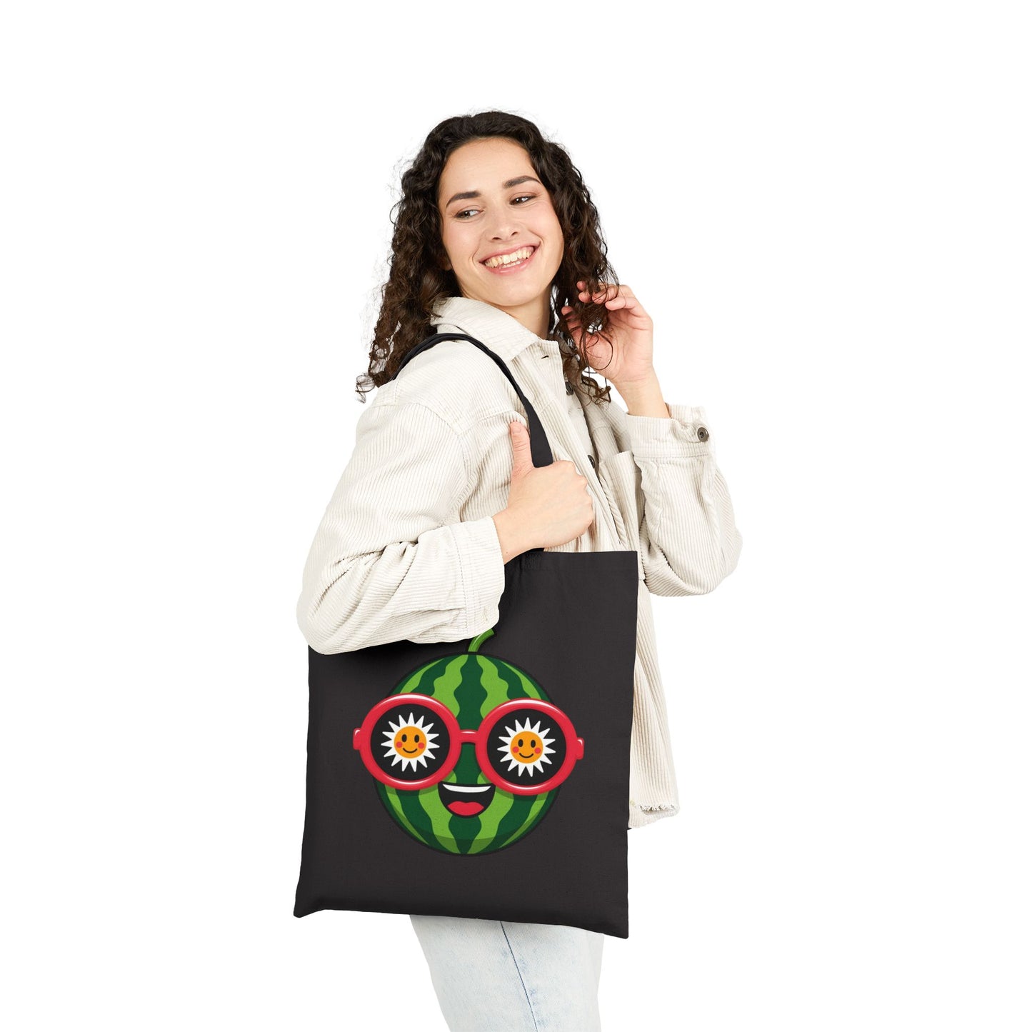 Whimsical Watermelon Tote Bag - Fun Eco-Friendly Shopping Bag, Reusable Grocery Bag, Cute Beach Bag, Gift for Fruit Lovers