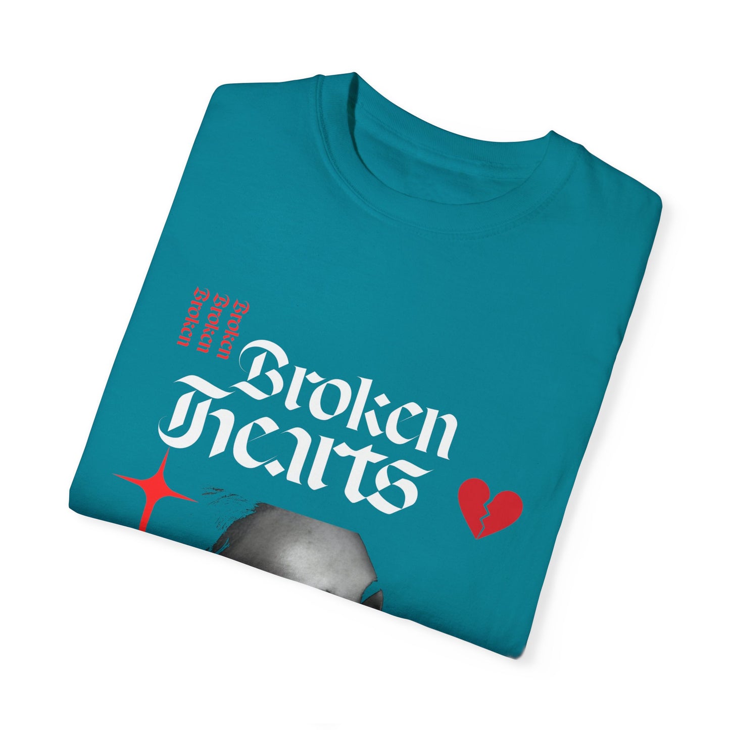 Broken Hearts Unisex Garment-Dyed T-Shirt - Trendy Graphic Tee for Casual Looks