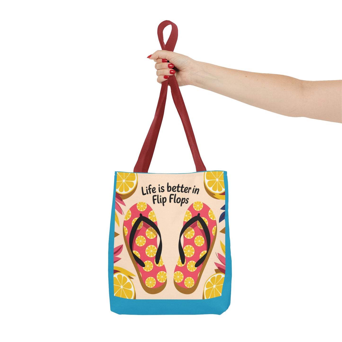 Beach Vibes Tote Bag - Summer Essentials, Fun Beach Accessory, Flip Flop Lover Gift, Vacation Tote, Relaxing Day Out