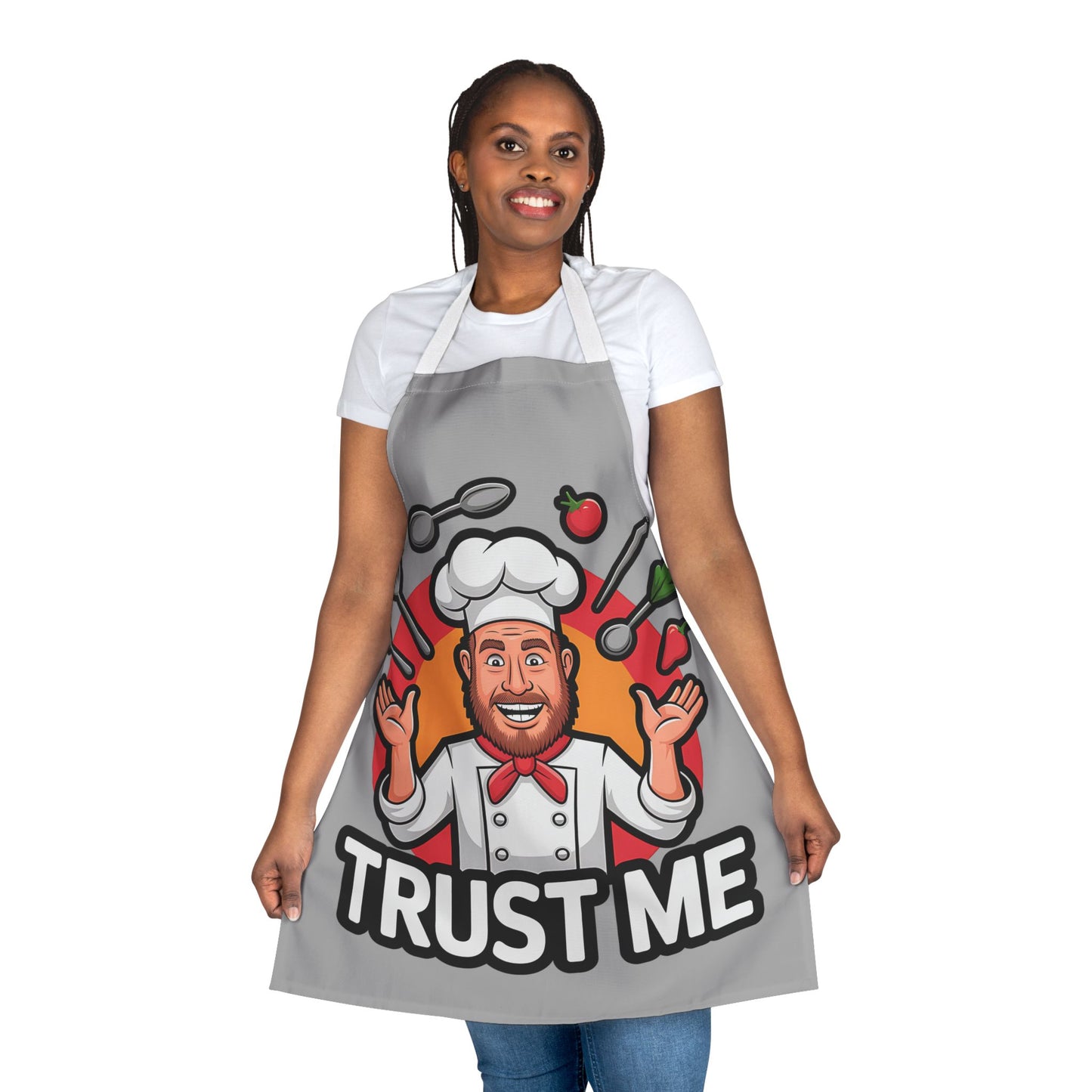 Chef Apron with Colorful Straps - 'Trust Me' Design