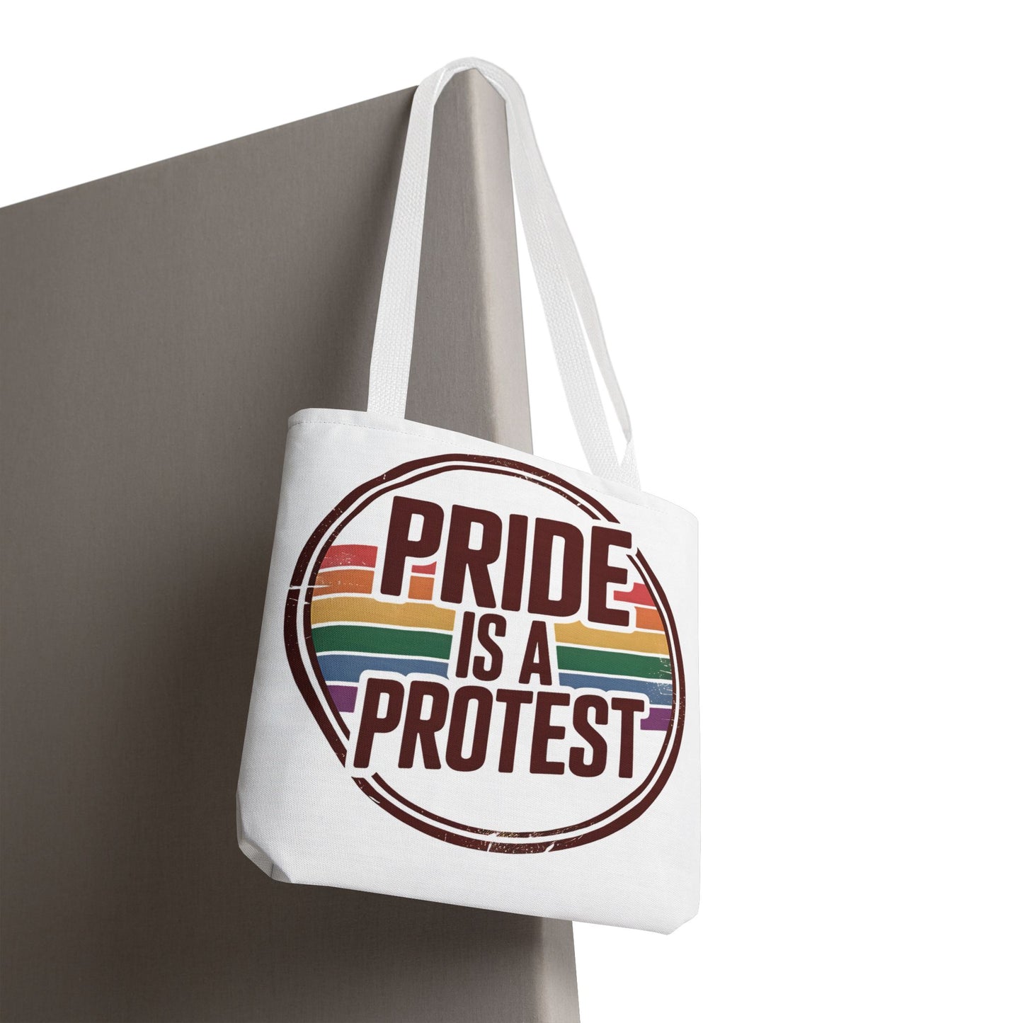 Pride Is A Protest Tote Bag - Eco-Friendly Carryall for LGBTQ+ Activism