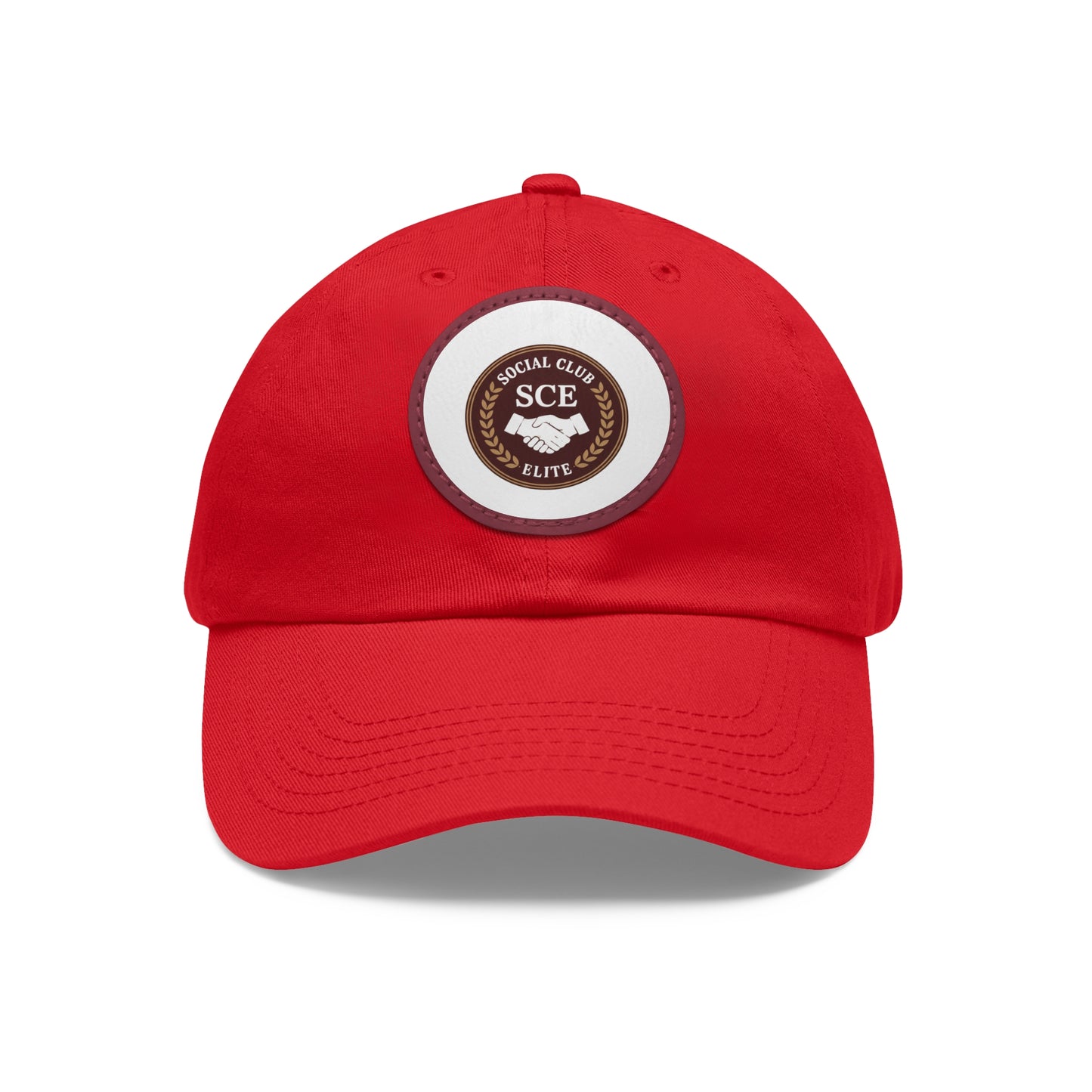 Custom Round Leather Patch Dad Hat for Casual Style