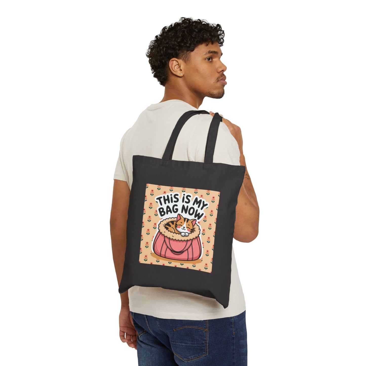 Cute Cat Tote Bag, Pet Lover Gift, Eco-Friendly Shopping Bag, Casual Everyday Use, Funny Gift for Cat Owners