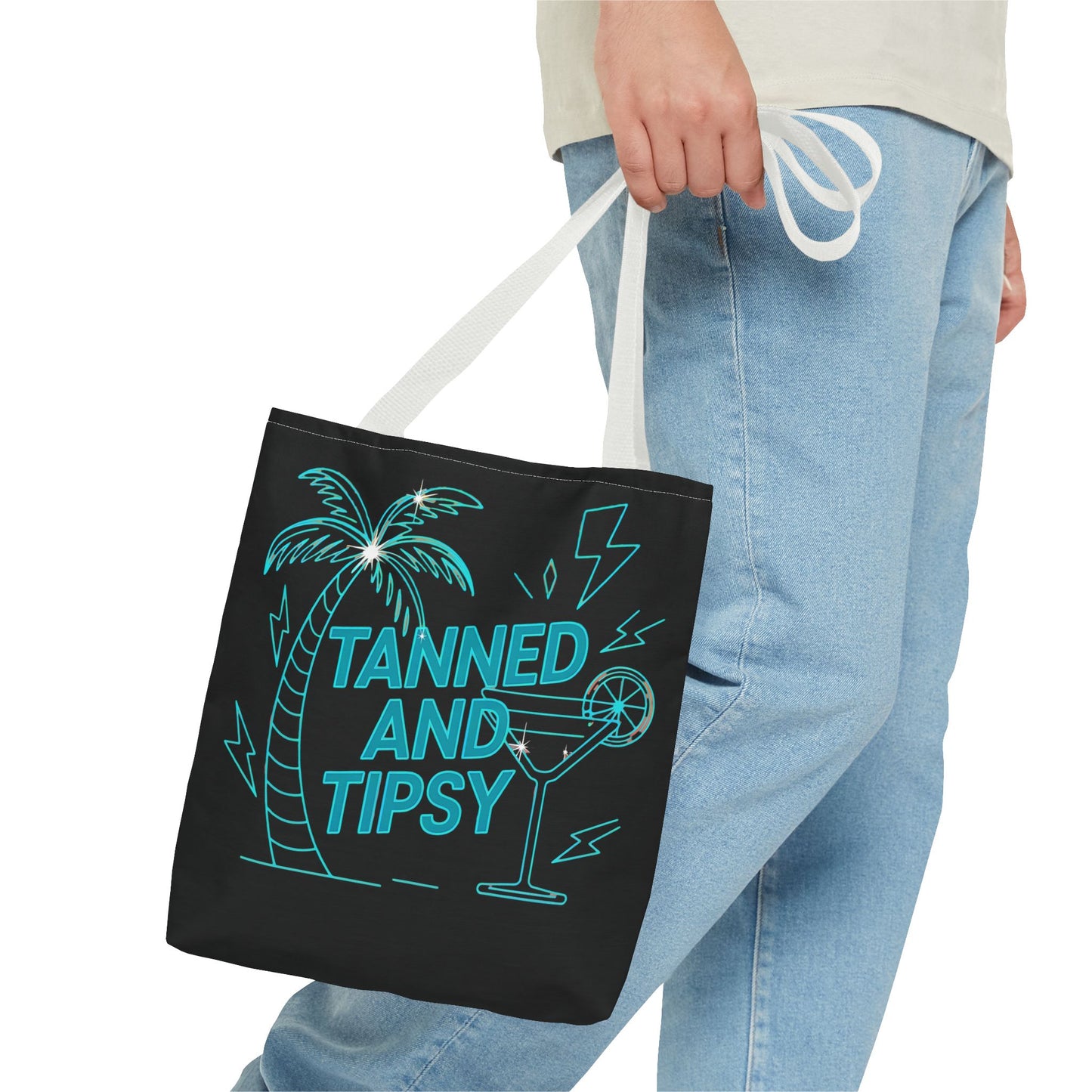Tanned and Tipsy Tote Bag | Beach Bag, Summer Accessory, Travel Tote, Fun Gift, Poolside Essential