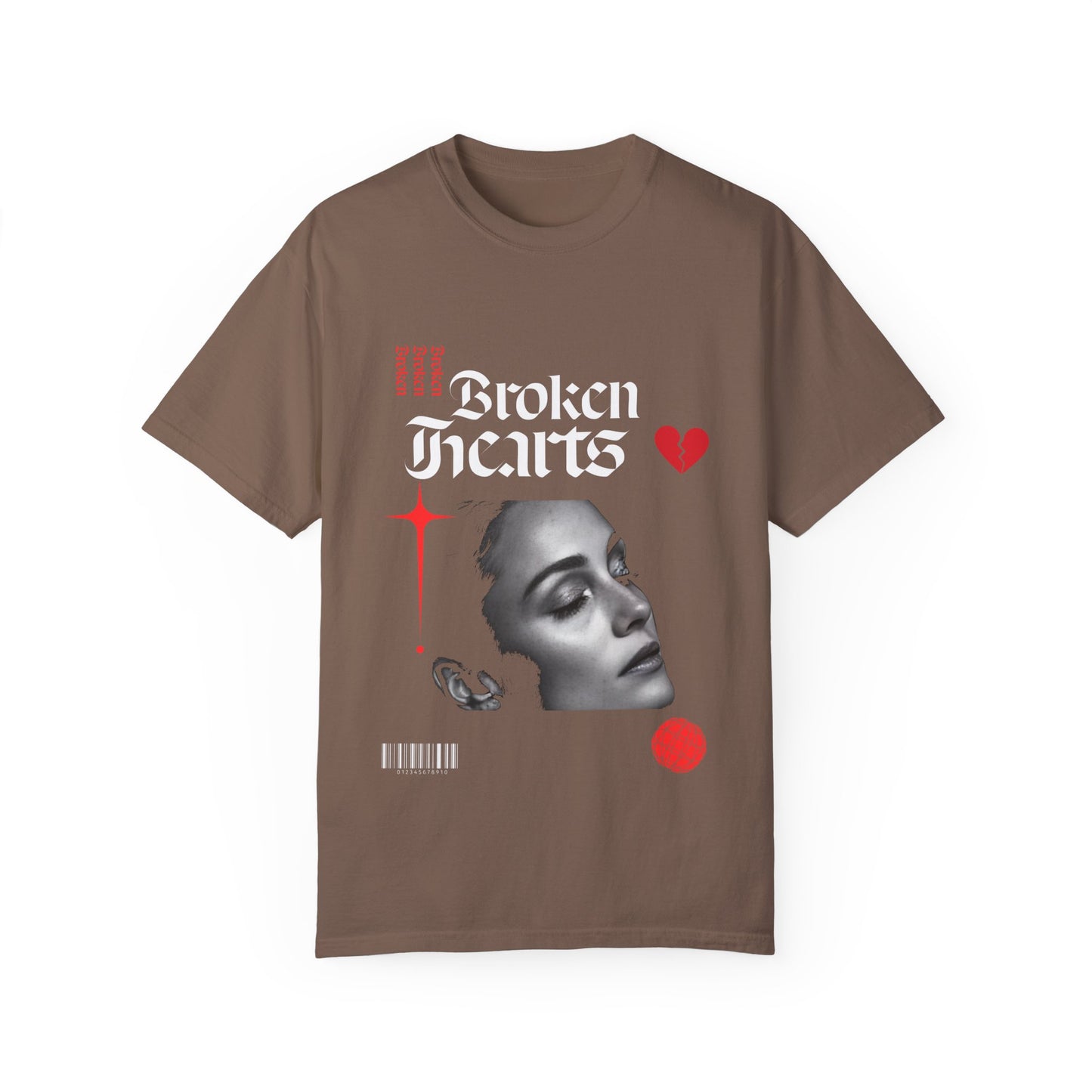 Broken Hearts Unisex Garment-Dyed T-Shirt - Trendy Graphic Tee for Casual Looks