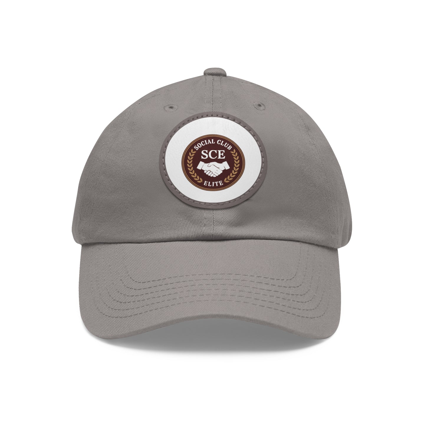 Custom Round Leather Patch Dad Hat for Casual Style