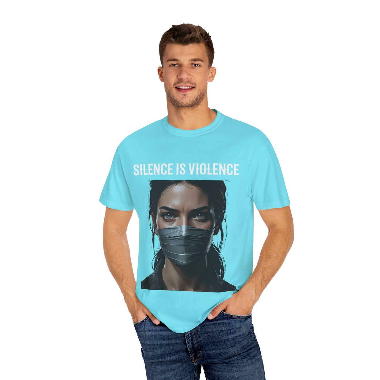 Silence Is Violence Unisex Garment-Dyed T-Shirt, Activist Apparel, Social Justice Tee, Gift for Change-makers, Comfortable Everyday Wear