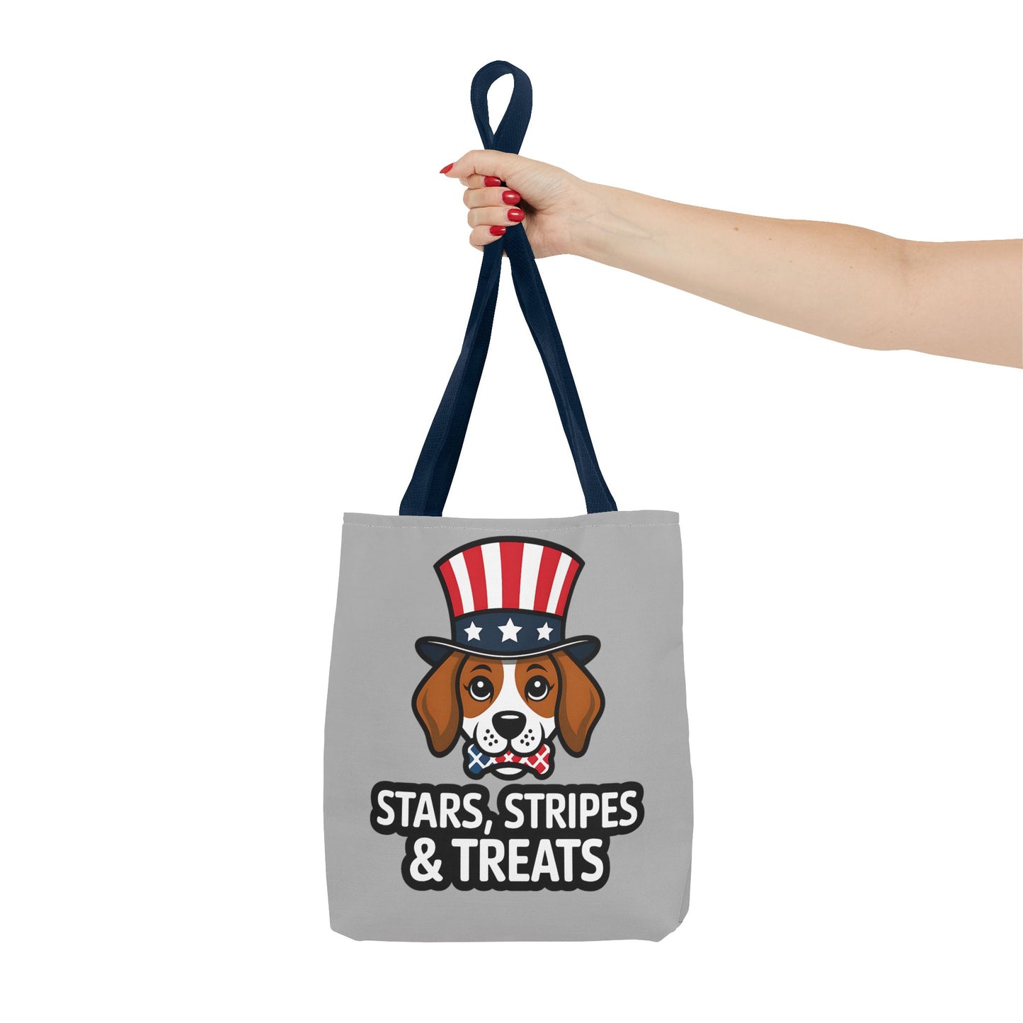 Patriotic Dog Tote Bag - Stars, Stripes & Treats - Cute Pet Lover Gift, Summer Fair, Dog Lovers, July 4th, Everyday Use
