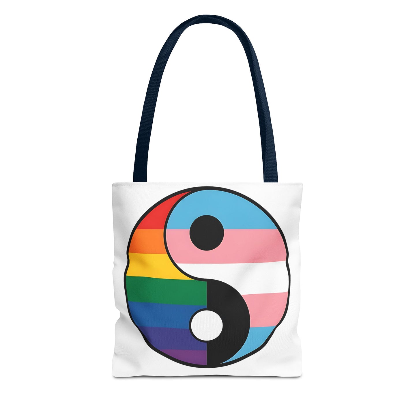 Yin Yang Pride Tote Bag - Colorful LGBTQ+ Symbol for Everyday Use