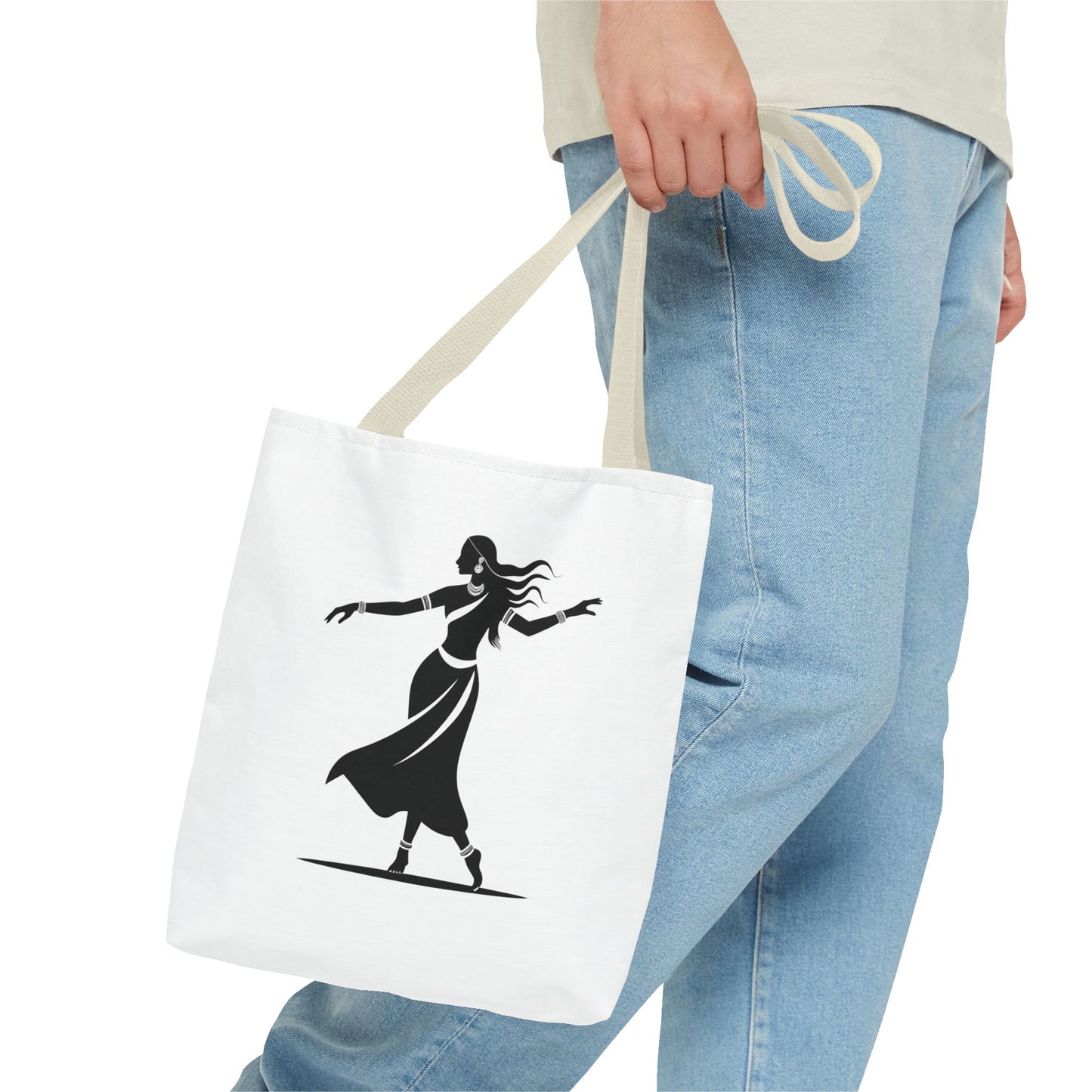 Elegant Dance Tote Bag, Black and White Art, Boho Style Bag, Gift for Dancers, Eco-Friendly Shopping Bag, Stylish Travel Accessory