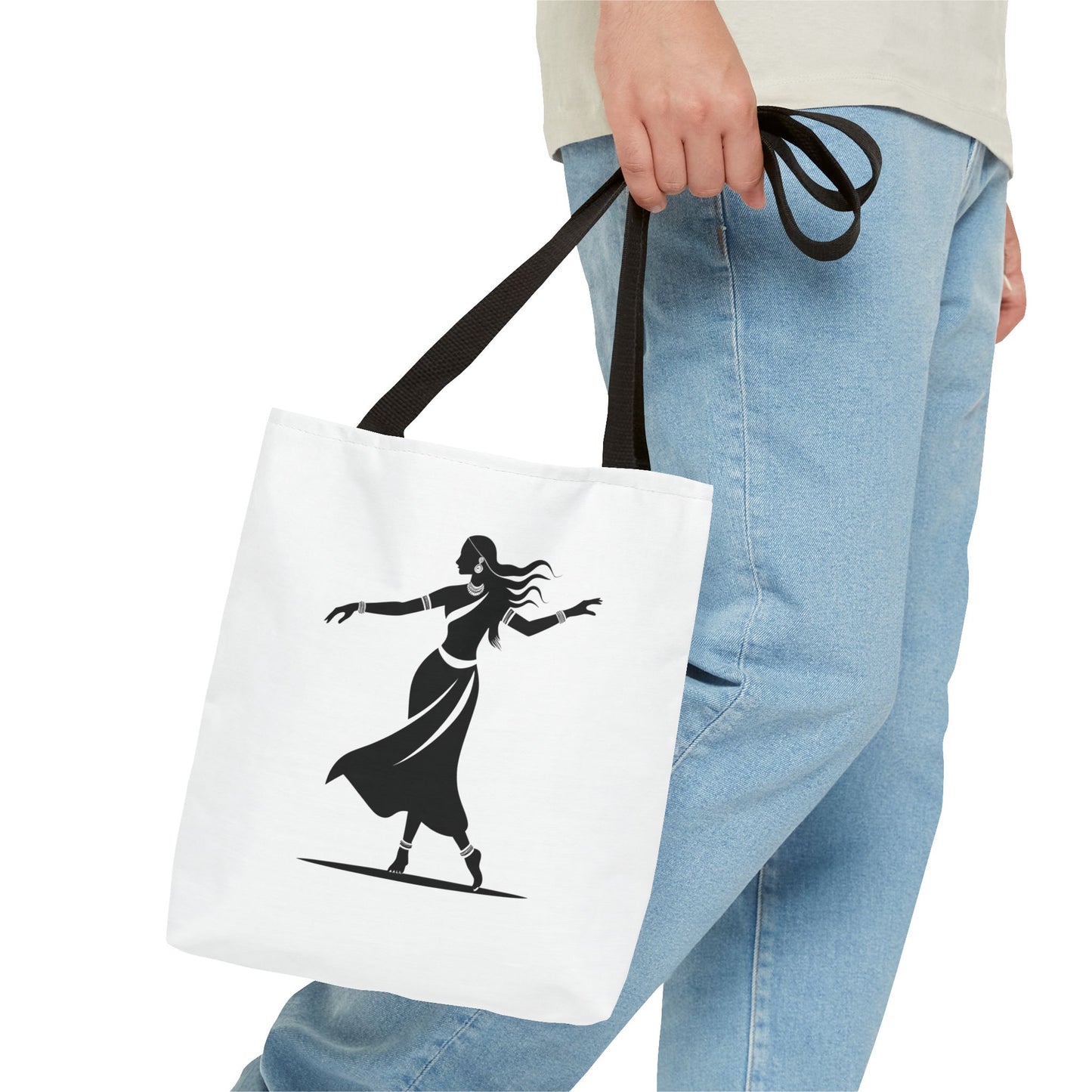 Elegant Dance Tote Bag, Black and White Art, Boho Style Bag, Gift for Dancers, Eco-Friendly Shopping Bag, Stylish Travel Accessory
