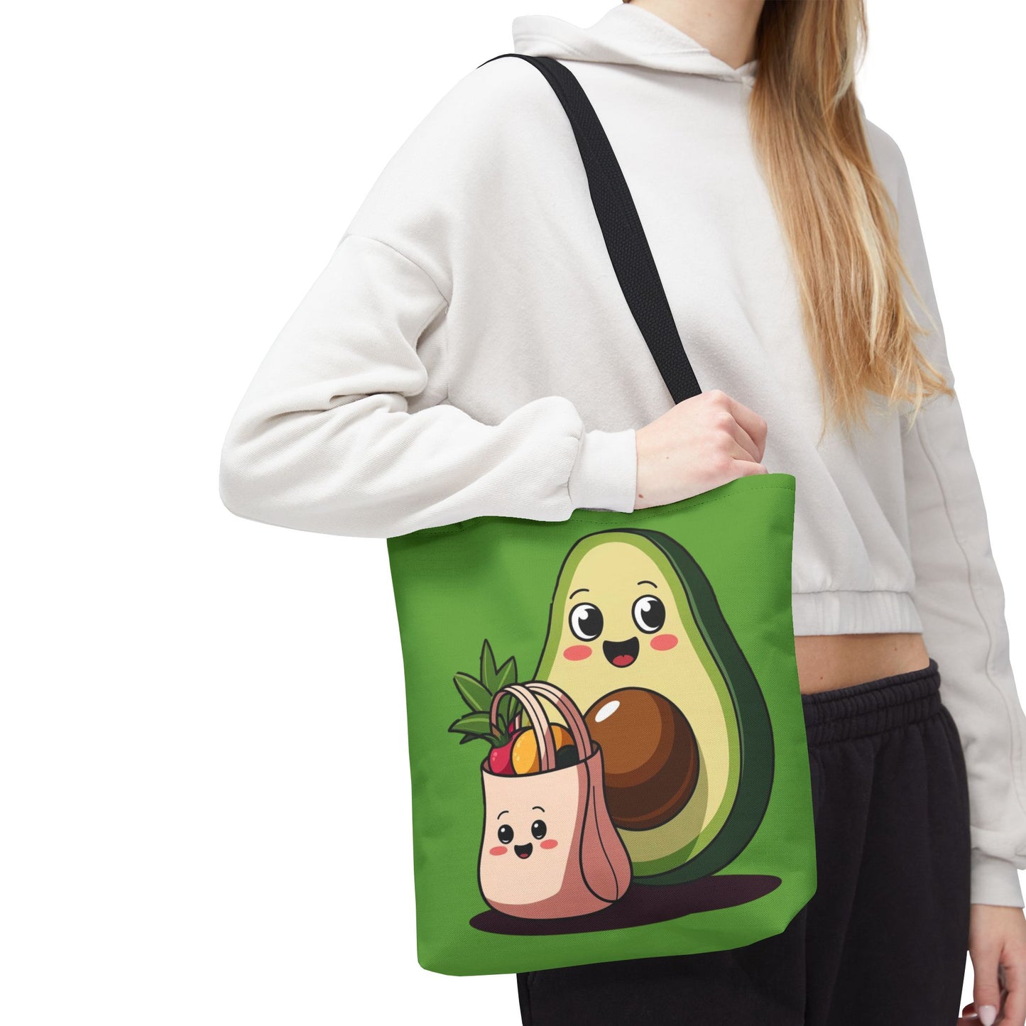Cute Avocado Tote Bag, Eco-Friendly Shopping, Gift for Foodies, Farmers Market, Fun and Quirky