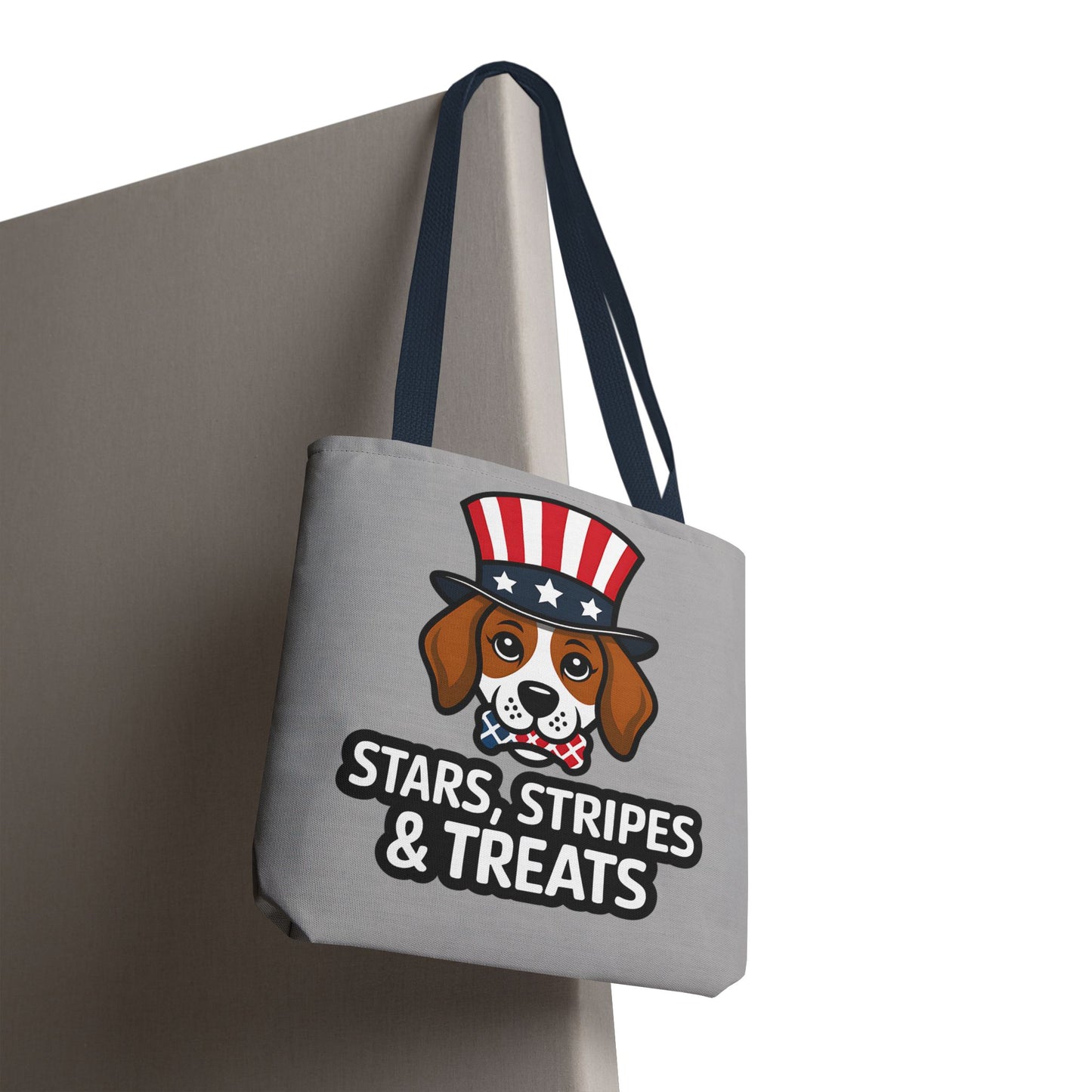 Patriotic Dog Tote Bag - Stars, Stripes & Treats - Cute Pet Lover Gift, Summer Fair, Dog Lovers, July 4th, Everyday Use
