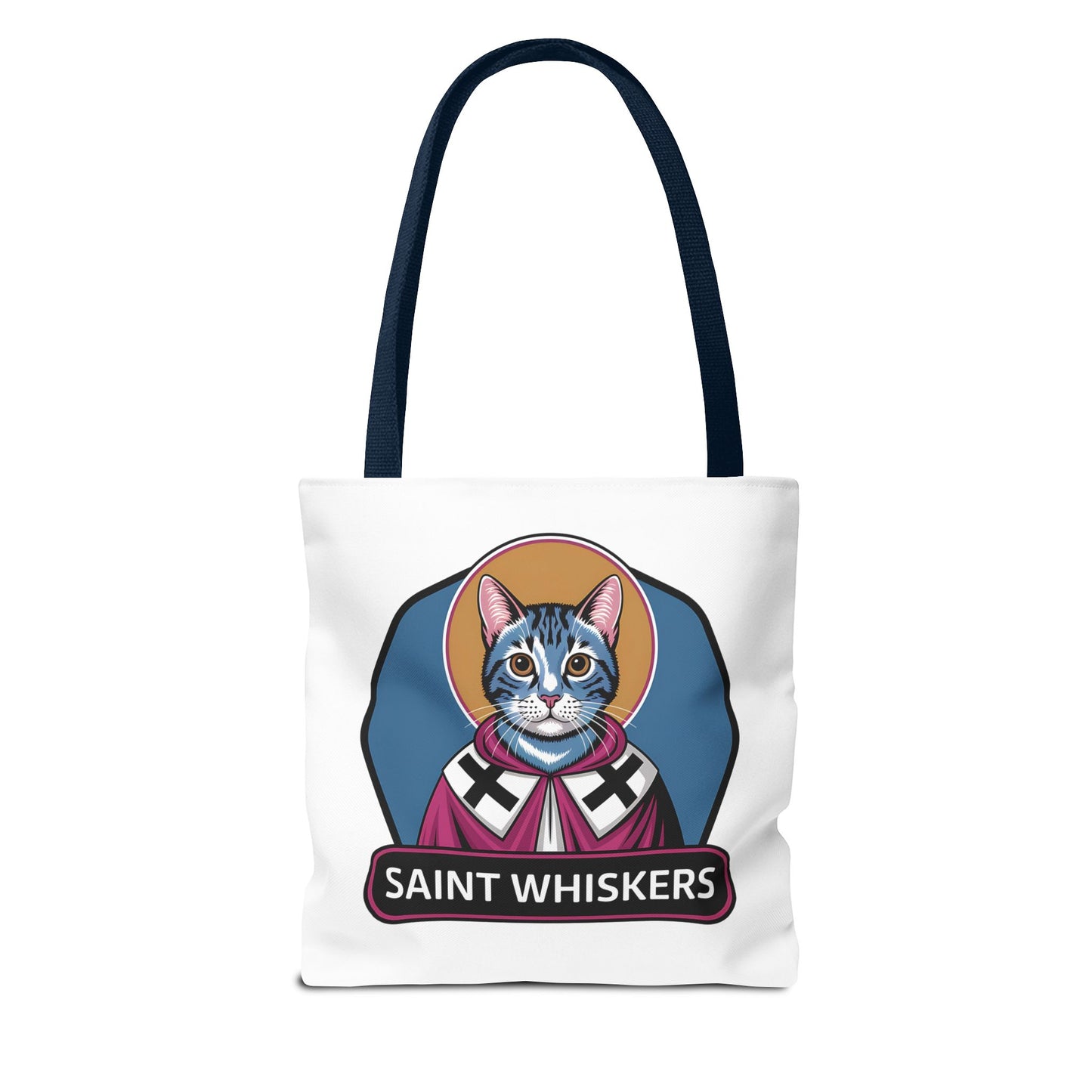 Saint Whiskers Cat Tote Bag - Cute & Quirky Cat Lover Bag