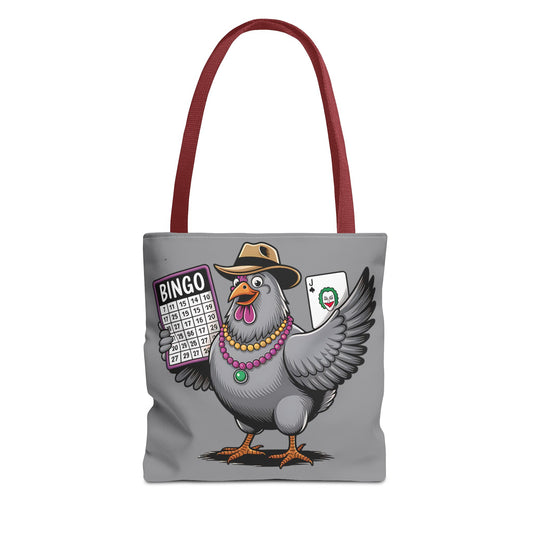 Bingo Pigeon Tote Bag | Fun Game Night Accessory, Beach Bag, Casual Everyday Bag, Gift for Gamers, Quirky Animal Tote
