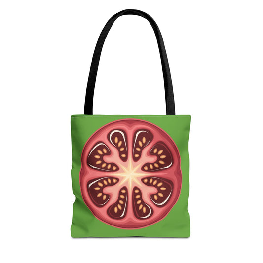 Vibrant Tomato Pattern Tote Bag - Grocery Bag, Reusable Shopping Bag, Eco-Friendly Tote, Farmhouse Decor, Gift for Gardeners