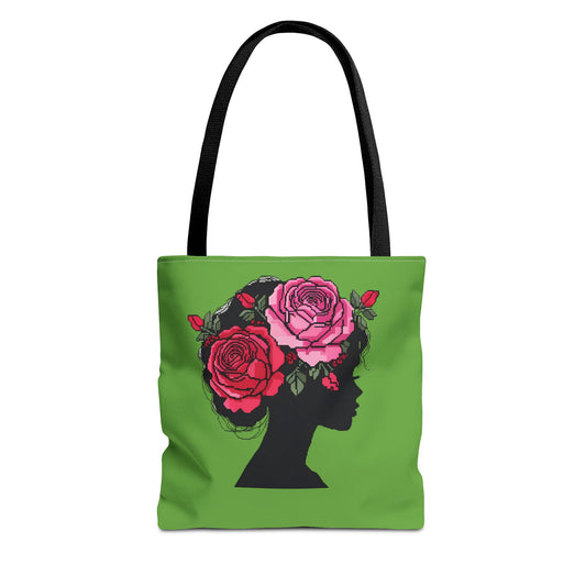 Floral Silhouette Tote Bag - Eco-Friendly, Stylish, Gifts for Her, Travel Essential, Canvas Shopper