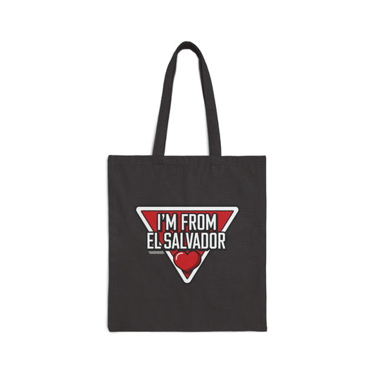 El Salvador Pride Cotton Canvas Tote Bag, Eco-Friendly Shopper, Great for Travel, Culture Events, Gifts for Friends, Beach Bag
