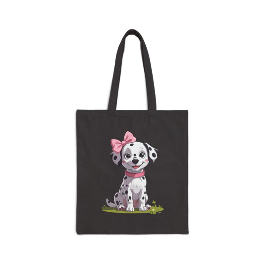 Dalmatian Dog Canvas Tote Bag, Cute Dog Lover Gift, Eco-Friendly Shopping Bag, Pet Lover Accessory, Reusable Tote for Dog Owners