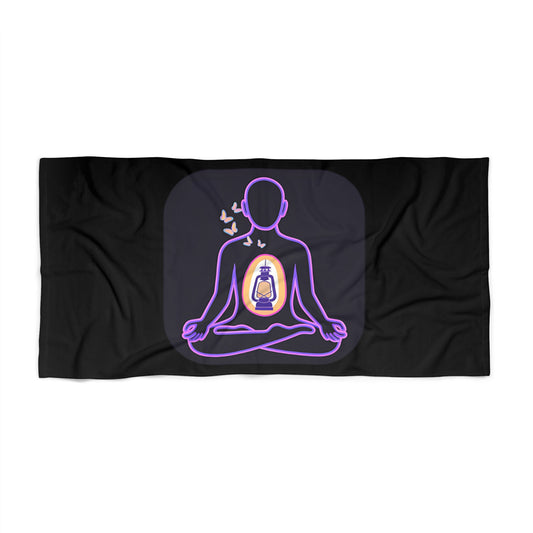 Meditation Beach Towel, Relaxing Towel for Yoga, Zen Vibes Towel, Perfect for Summer, Gift for Mindfulness
