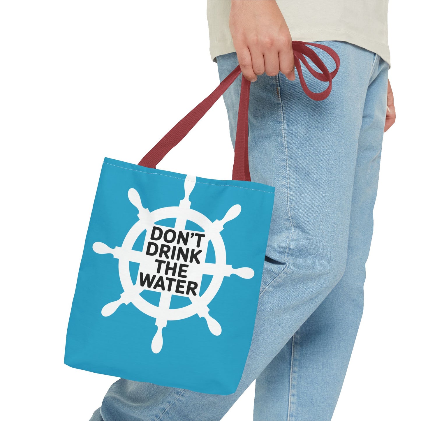 Nautical Tote Bag - Don't Drink the Water - Beach Accessory, Travel Bag, Eco-Friendly Shopping, Gift for Sailors, Summer Vibes
