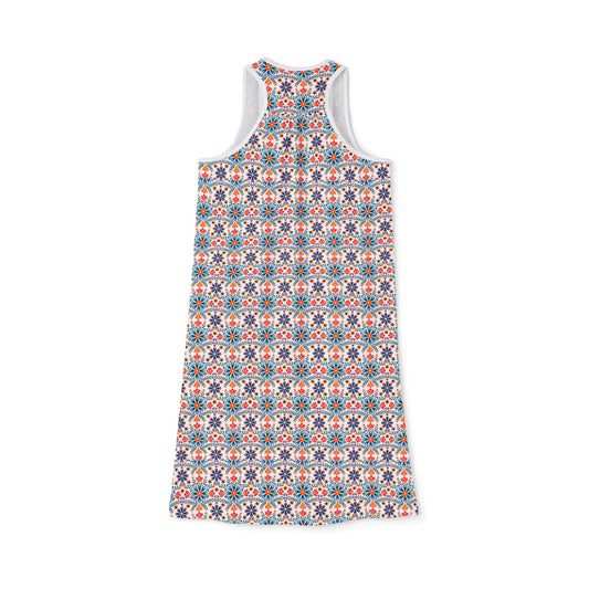 Colorful Floral Women's Racerback Dress - Perfect for Summer Outings & Casual Wear