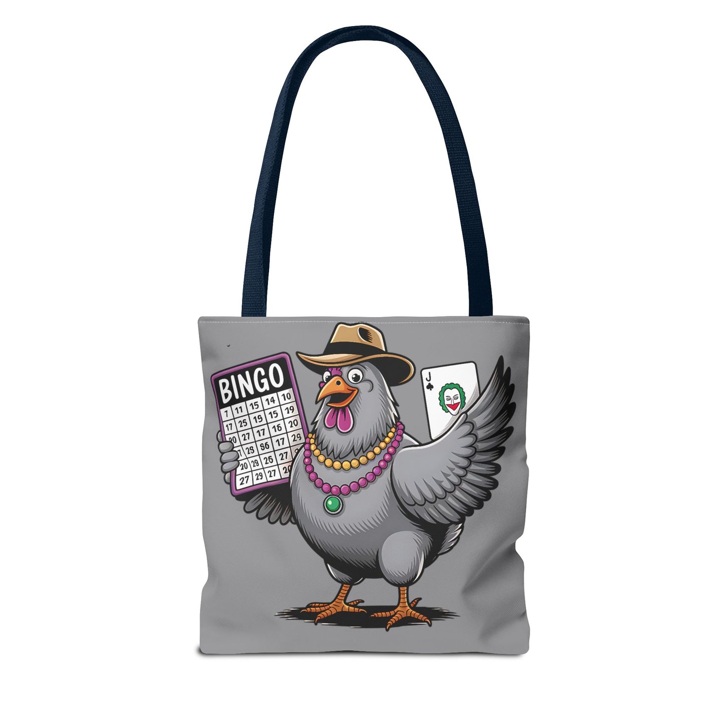Bingo Pigeon Tote Bag | Fun Game Night Accessory, Beach Bag, Casual Everyday Bag, Gift for Gamers, Quirky Animal Tote
