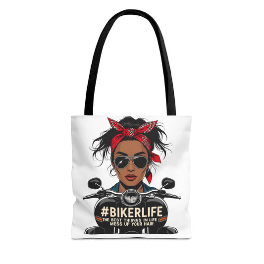 Biker Life Tote Bag - Stylish Tote for Motorcycle Lovers, Gift for Bikers, Summer Tote, Travel Bag, Everyday Use