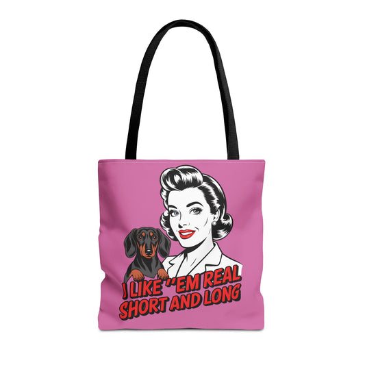 Retro Dog Lover Tote Bag, Cute Pink Handbag, Pet Lover Gift, Funny Dog Mom Bag, Vintage Animal Lover Shopping Tote