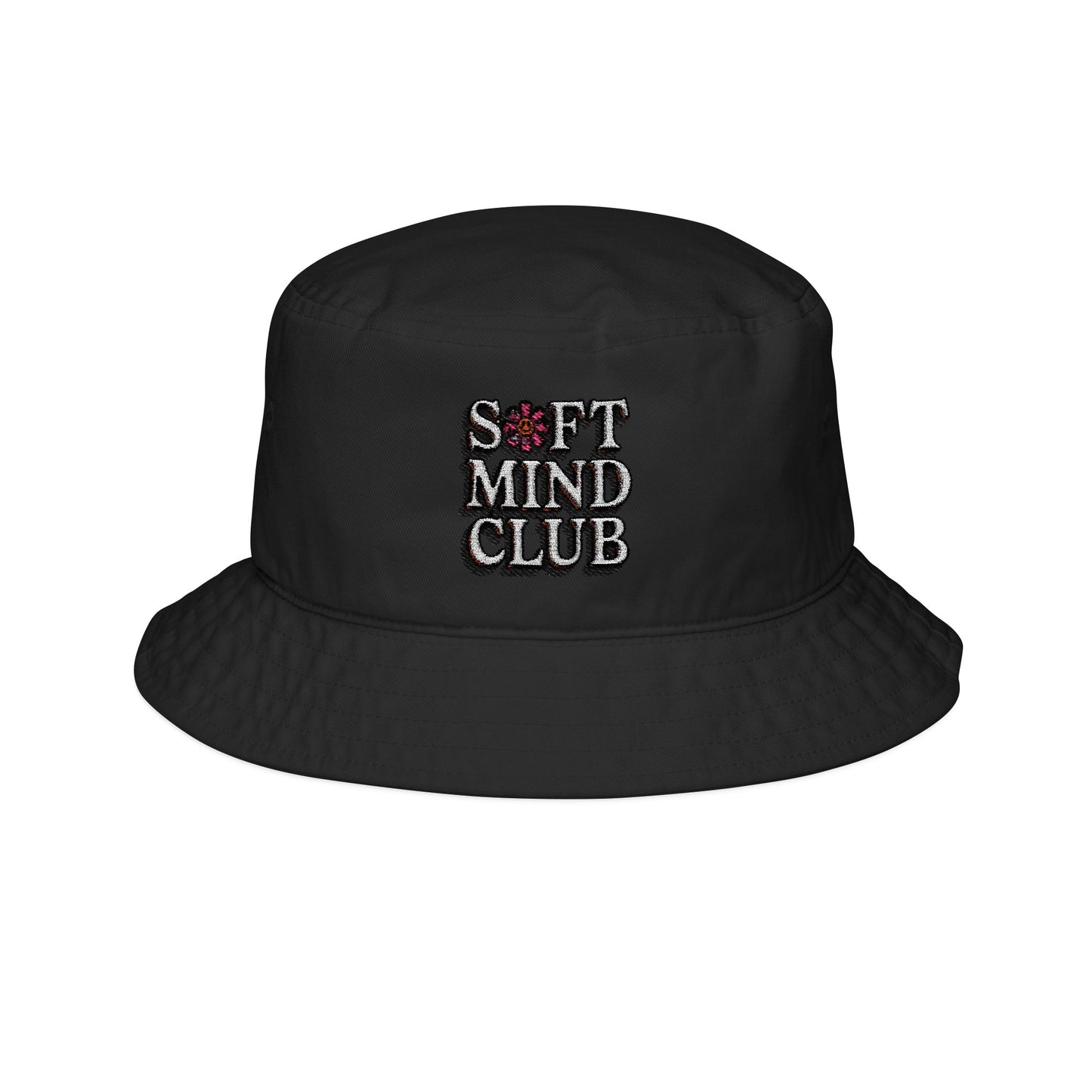 Soft Mind Club Bucket Hat, Casual Summer Hat, Embroidered Fashion Accessory, Comfortable Outdoor Gear, Gift for Friends