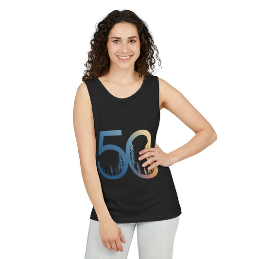 50th Birthday Unisex Tank Top, Gift for Him/Her, Anniversary Celebration, Summer Vibes, Casual Wear