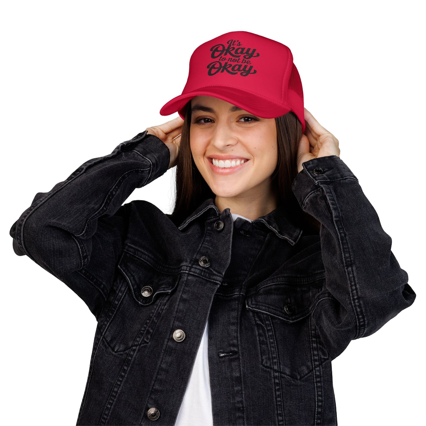 Embroidered Foam Trucker Hat - "It's Okay to Not Be Okay" | Casual Style Cap for Self-Care, Gift for Mental Health Awareness, Trendy [...]