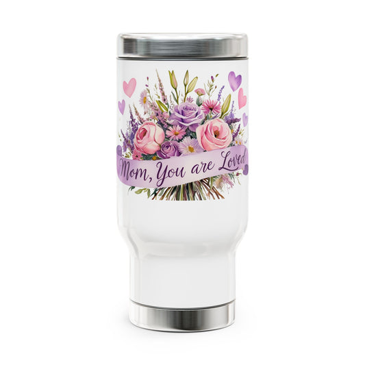 Floral Travel Mug for Mom - 14oz Insulated Stainless Steel Coffee Cup