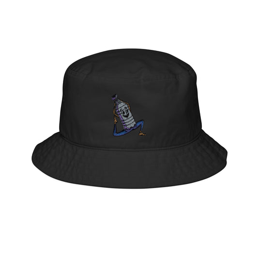 Embroidered Bucket Hat with Unique Design, Fashionable Summer Hat, Casual Headwear, Beach Accessory, Outdoor Style, Unique Gift Idea