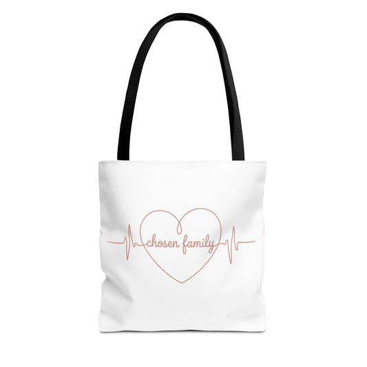 Heartbeat 'Chosen Family' Tote Bag - Perfect Gift for Loved Ones
