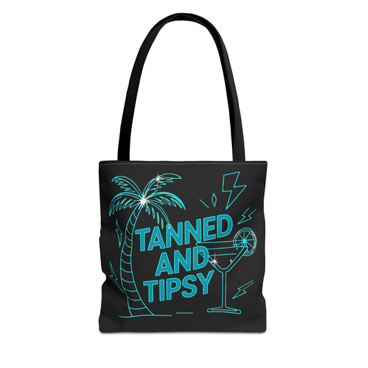 Tanned and Tipsy Tote Bag | Beach Bag, Summer Accessory, Travel Tote, Fun Gift, Poolside Essential