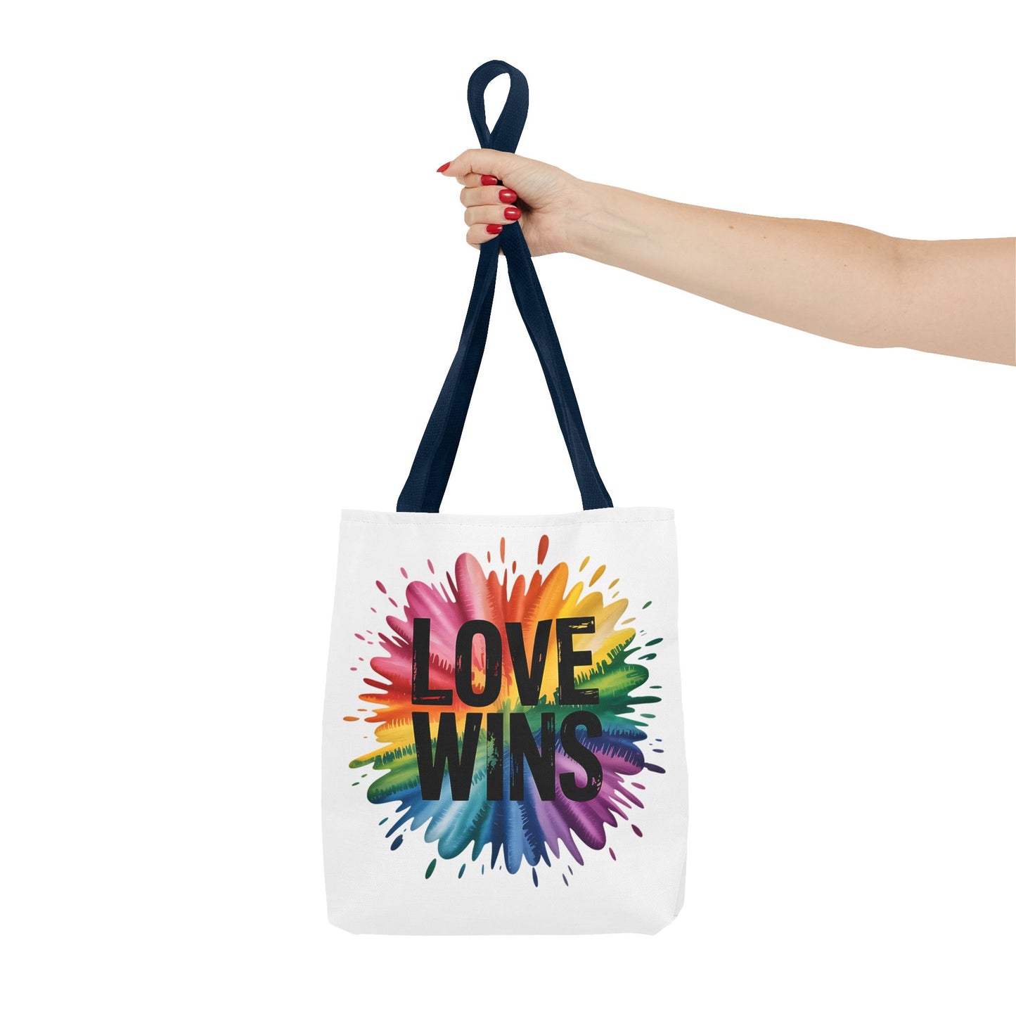 Love Wins Colorful Tote Bag - Perfect for Pride, Events, and Everyday Use