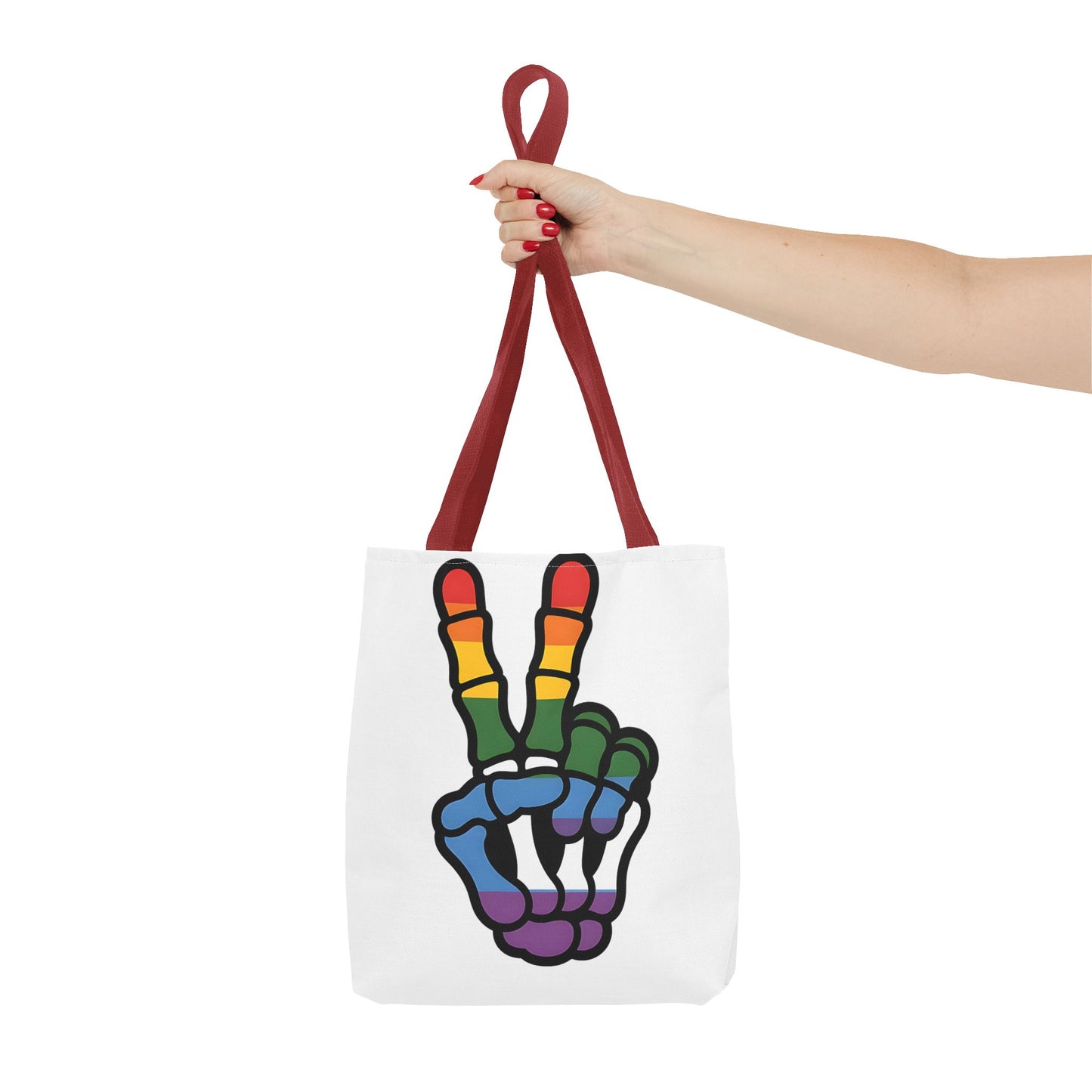 Rainbow Peace Tote Bag - Stylish Eco-Friendly Bag for Everyday Use