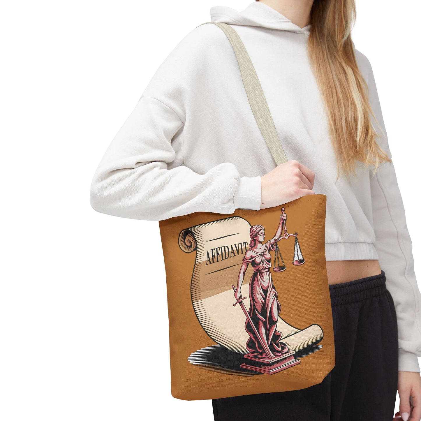 Justice Themed Tote Bag, Legal Tote, Scales of Justice Bag, Law Student Gift, Courtroom Accessory, Legal Professional Bag