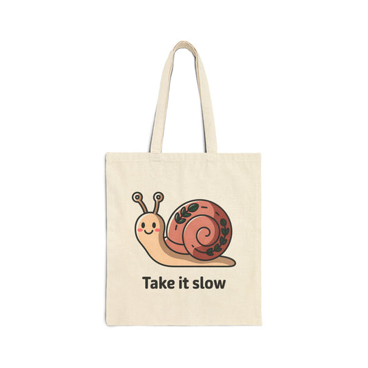 Whimsical Snail Tote Bag | Eco-Friendly Cotton Bag for Everyday Use, Shopping, Gifts, Beach, and Outdoor Adventures