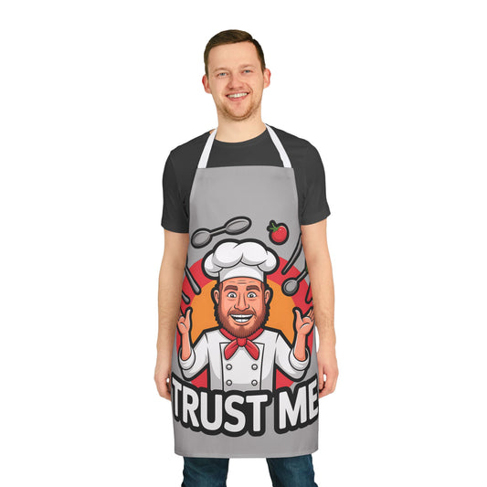 Chef Apron with Colorful Straps - 'Trust Me' Design
