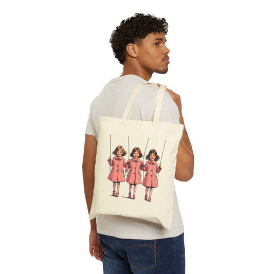 Vintage-Inspired Girls Cotton Canvas Tote Bag, Cute Tote for Kids, Eco-Friendly Shopping Bag, Gifts for Her, Retro Style Handbag, [...]