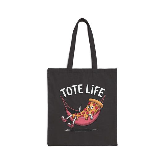 Pizza Lover's Cotton Canvas Tote Bag - Fun, Durable, Eco-Friendly Gift for Foodies, Shopping, Beach, or Grocery