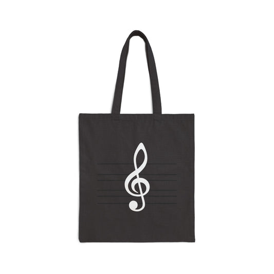 Musical Note Canvas Tote Bag | Eco-Friendly Reusable Bag | Gift for Musicians, Music Lovers, Concerts, Shopping