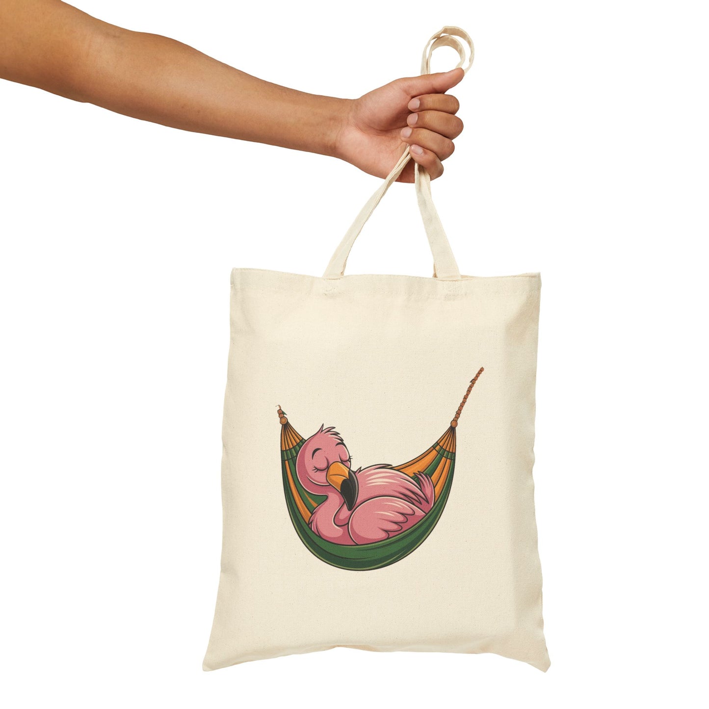 Flamingo Hammock Tote Bag, Eco-Friendly Shopping Bag, Summer Beach Bag, Cute Gift for Her, Travel Tote