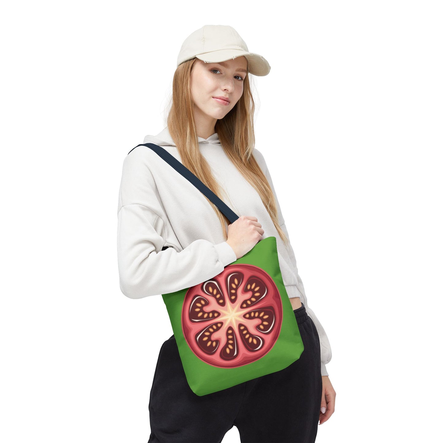 Vibrant Tomato Pattern Tote Bag - Grocery Bag, Reusable Shopping Bag, Eco-Friendly Tote, Farmhouse Decor, Gift for Gardeners