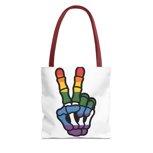 Rainbow Peace Tote Bag - Stylish Eco-Friendly Bag for Everyday Use